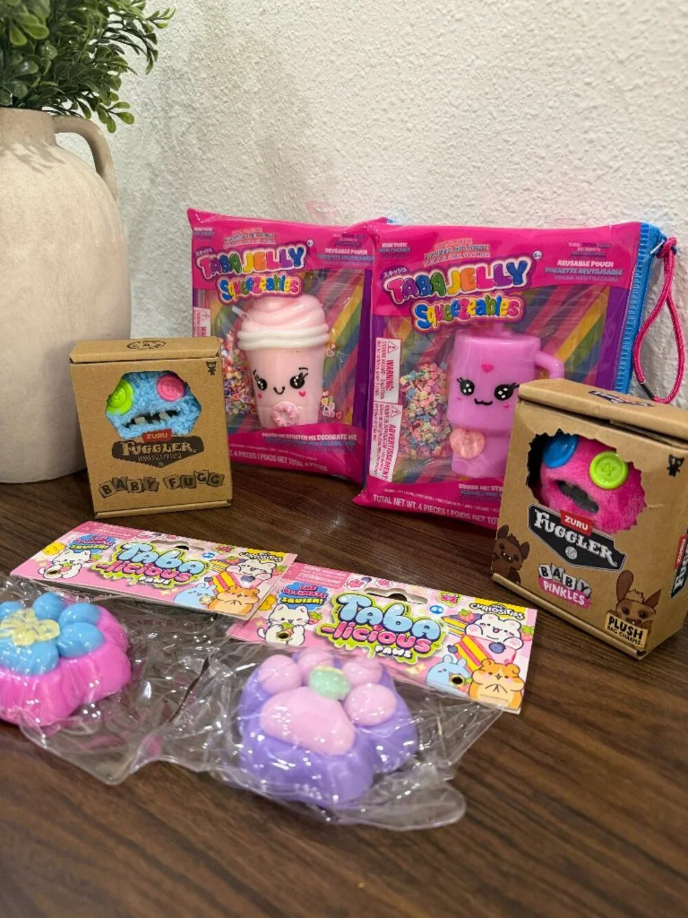 NEW Squishy Sensory Toy Bundle Taba Jelly Fuggler Taba-Licious Paws 6 Pc